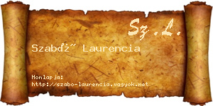 Szabó Laurencia névjegykártya